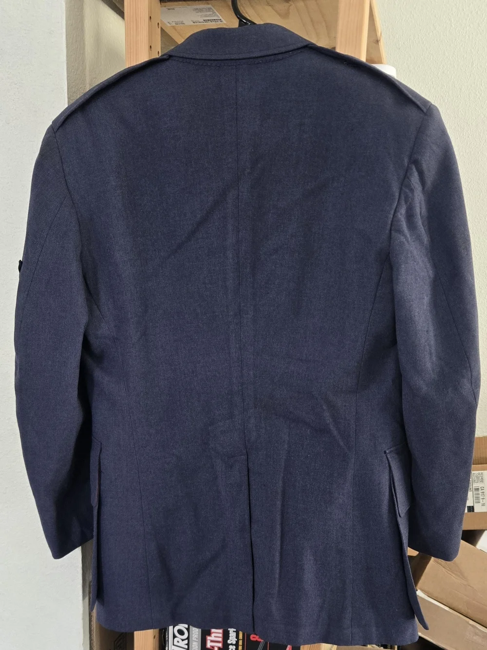 Vintage USAF Air Force Dress Blue Wool Service Coat 39XS Staff Sergeant Military